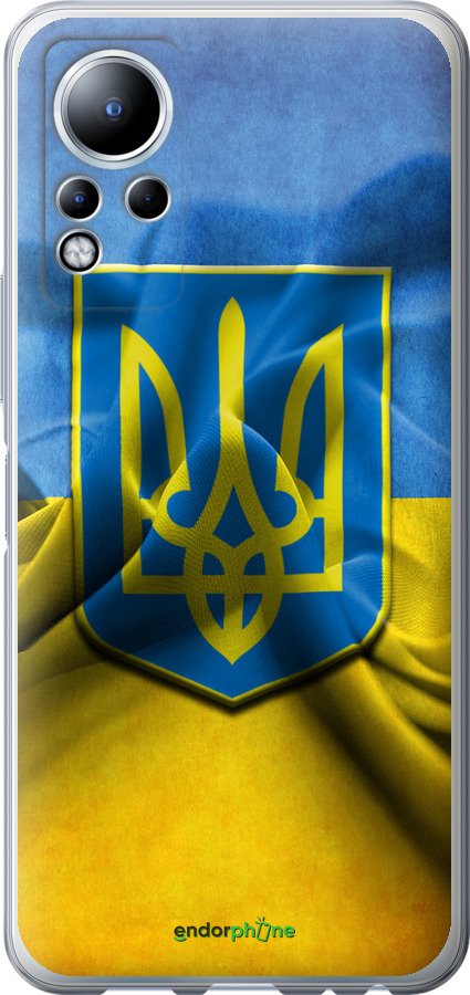 

Силіконовий чохол "Прапор та герб України" для Infinix Note 11, Блакитний