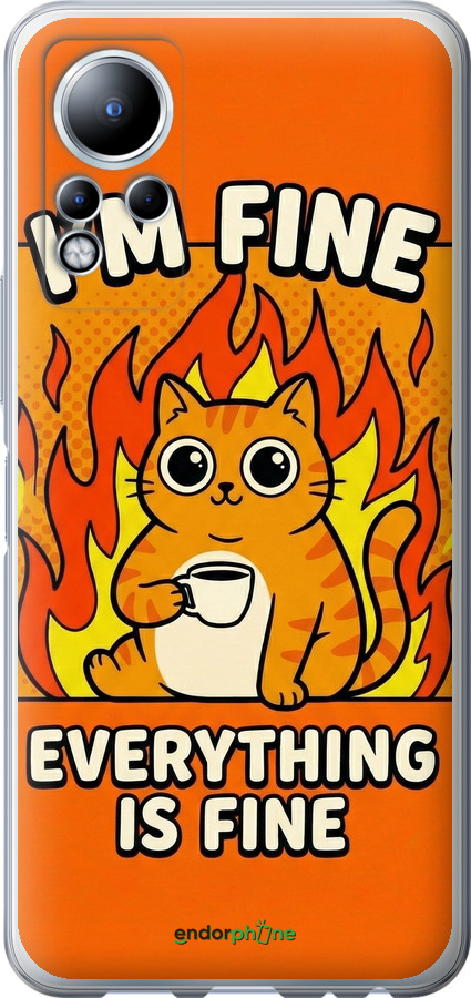 Силиконовый чехол Funny Cat для Infinix Note 11 - 6786u-2754 изображение 