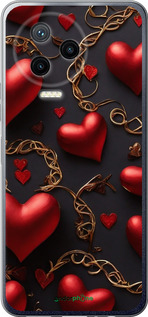 Силиконовый чехол Сердечки для Infinix Note 12 (2023) - 5831u-3042 изображение 