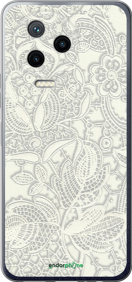 Силиконовый чехол Белое кружево для Infinix Note 12 (2023) - 4383u-3042 изображение 