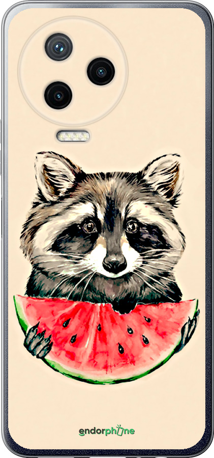 Силіконовий чехол Єнотик з кавуном для Infinix Note 12 (2023) - 4605u-3042 изображение 
