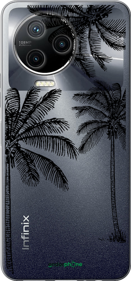 Силиконовый чехол Пальмы1 для Infinix Note 12 (2023) - 4634u-3042 изображение 