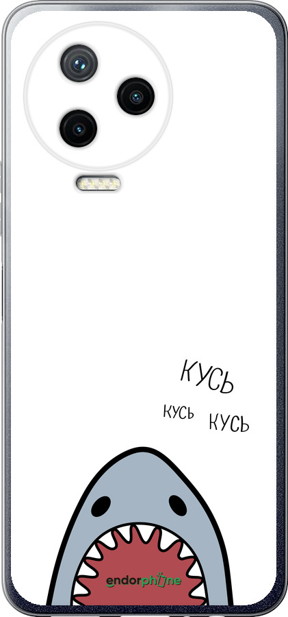 Силиконовый чехол Акула для Infinix Note 12 (2023) - 4870u-3042 изображение 