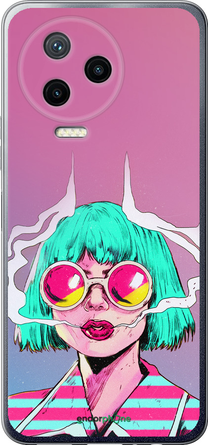 Силиконовый чехол Поп арт девушка для Infinix Note 12 (2023) - 5378u-3042 изображение 