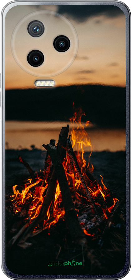 Силиконовый чехол Огонь для Infinix Note 12 (2023) - 6021u-3042 изображение 