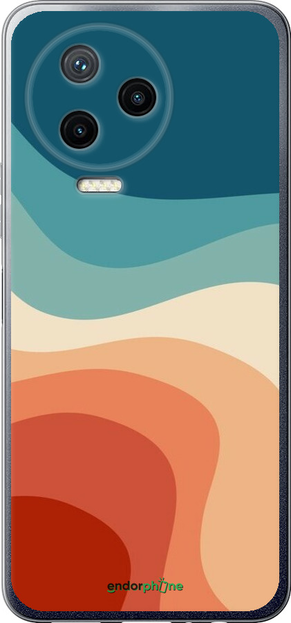 Силіконовий чехол У стилі ретро з хвилями для Infinix Note 12 (2023) - 6531u-3042 изображение 