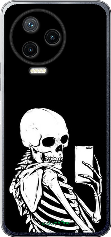 Силіконовий чехол Скелет робить Selfie для Infinix Note 12 (2023) - 6535u-3042 изображение 