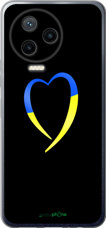 Силіконовий чехол Жовто-блакитне серце для Infinix Note 12 (2023) - 885u-3042 изображение 