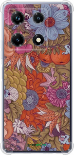 Силикон с усиленными углами чехол Абстрактные цветы для Infinix Note 30 Pro - 6526sp-3427 изображение 