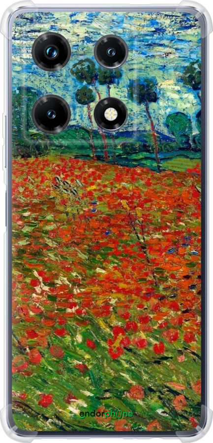 Силикон с усиленными углами чехол Винсент Ван Гог-Маковое поле для Infinix Note 30 Pro - 6466sp-3427 изображение 