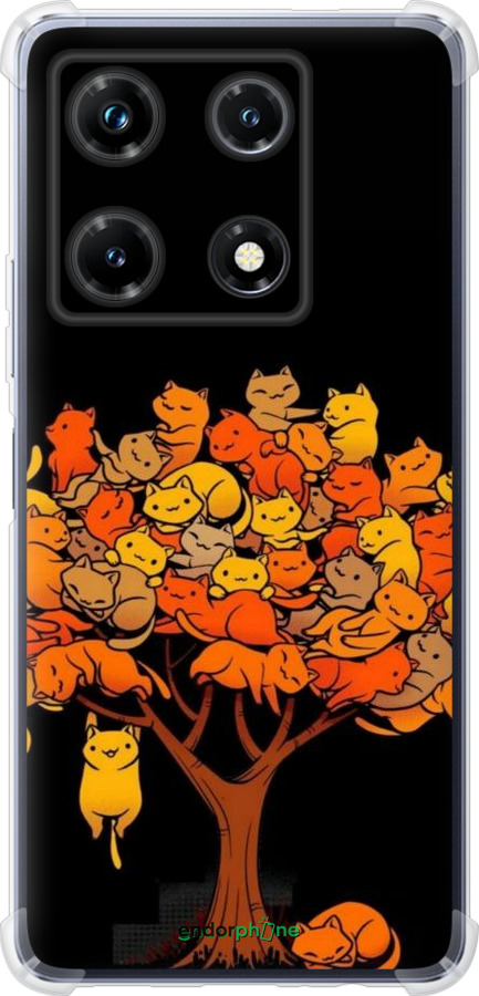 Силикон с усиленными углами чехол Дерево и котики для Infinix Note 30 Pro - 6516sp-3427 изображение 