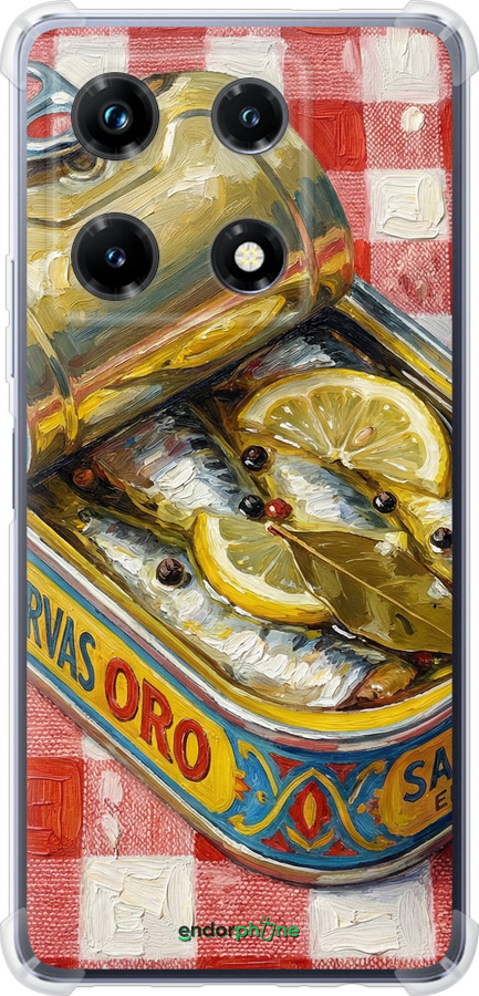 Силикон с усиленными углами чехол Vintage Sardine Tin Phone для Infinix Note 30 Pro - 6772sp-3427 изображение 