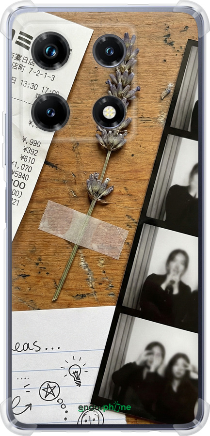 Силіконовий протиударний с посиленими кутами чехол Aesthetic Scrapbook Collage для Infinix Note 30 Pro - 6773sp-3427 изображение 