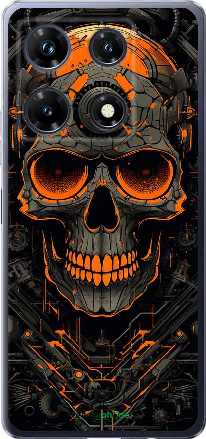 Силиконовый чехол Череп для Infinix Note 30 Pro - 5952u-3427 изображение 