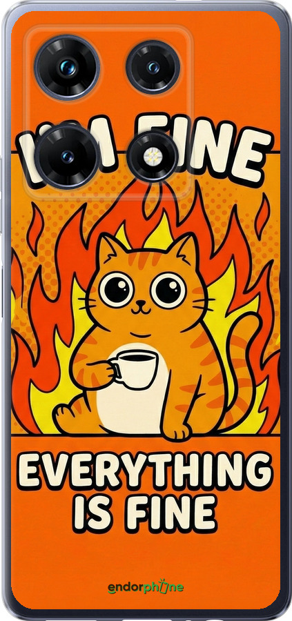 Силиконовый чехол Funny Cat для Infinix Note 30 Pro - 6786u-3427 изображение 