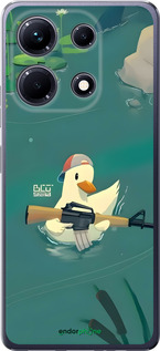 Силиконовый чехол Уточка с автоматом для Infinix Note 30 - 6356u-3138 изображение 