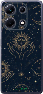Силиконовый чехол 'Celestial Harmony: Sun & Moon Gold Mystic Pattern' для Infinix Note 30 изображение 5