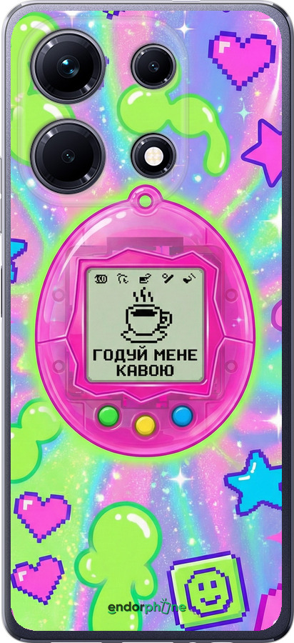 Силиконовый чехол Y2K Aesthetic Retro Pet: Годуй мене кавою для Infinix Note 30 - 6784u-3138 изображение 