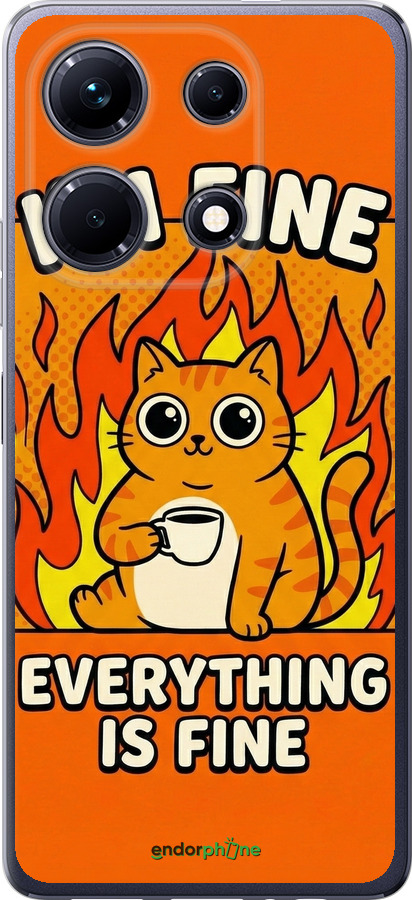 Силиконовый чехол Funny Cat для Infinix Note 30 - 6786u-3138 изображение 