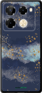 TPU чехол Ночь золотые звезды для Infinix Note 40 Pro 4G - 5421b-3691 изображение 