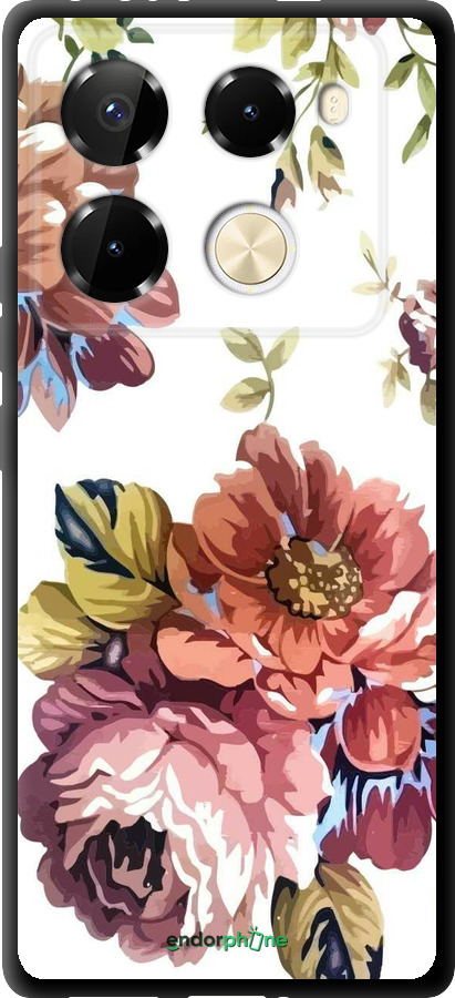 TPU чехол Vintage flowers для Infinix Note 40 Pro 4G - 4333b-3691 изображение 