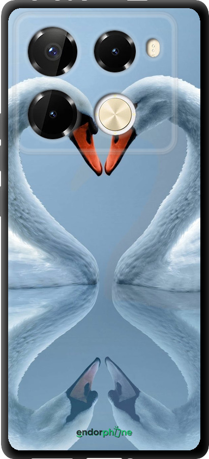 TPU чехол Лебеді для Infinix Note 40 Pro 4G - 6007b-3691 изображение 