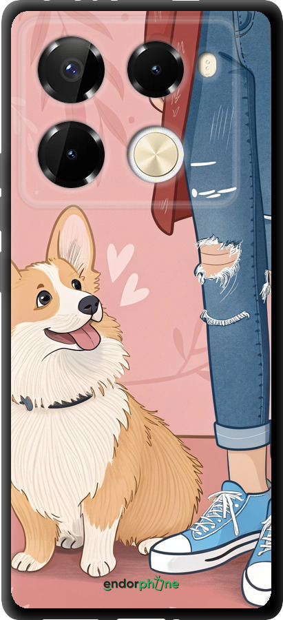 TPU чехол Корги 3 для Infinix Note 40 Pro 4G - 6707b-3691 изображение 