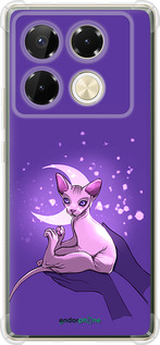 Силикон с усиленными углами чехол Кот2 для Infinix Note 40 Pro 4G - 4676sp-3691 изображение 