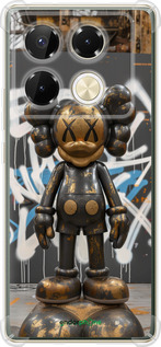 Силіконовий протиударний с посиленими кутами чехол Bronze kaws v3 для Infinix Note 40 Pro 4G - 6099sp-3691 изображение 