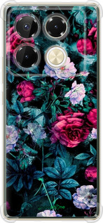 Силикон с усиленными углами чехол Сад и розы для Infinix Note 40 Pro 4G - 6483sp-3691 изображение 