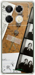 Силикон с усиленными углами чехол Aesthetic Scrapbook Collage для Infinix Note 40 Pro 4G - 6773sp-3691 изображение 