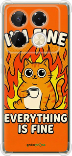 Силикон с усиленными углами чехол 'Funny Cat' для Infinix Note 40 Pro 4G изображение 5