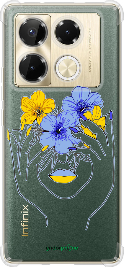 Силикон с усиленными углами чехол Девушка v4 для Infinix Note 40 Pro 4G - 5276sp-3691 изображение 