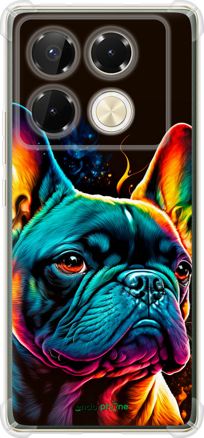 Силикон с усиленными углами чехол Яркий бульдог для Infinix Note 40 Pro 4G - 5547sp-3691 изображение 