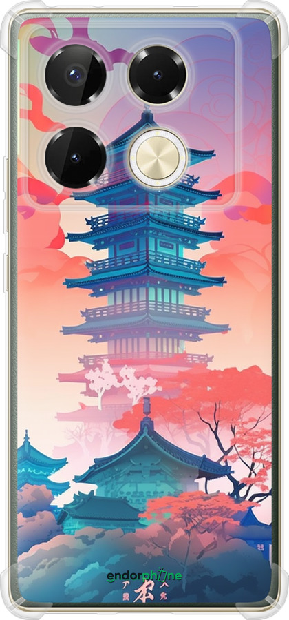 Силикон с усиленными углами чехол Япония монастырь для Infinix Note 40 Pro 4G - 5590sp-3691 изображение 