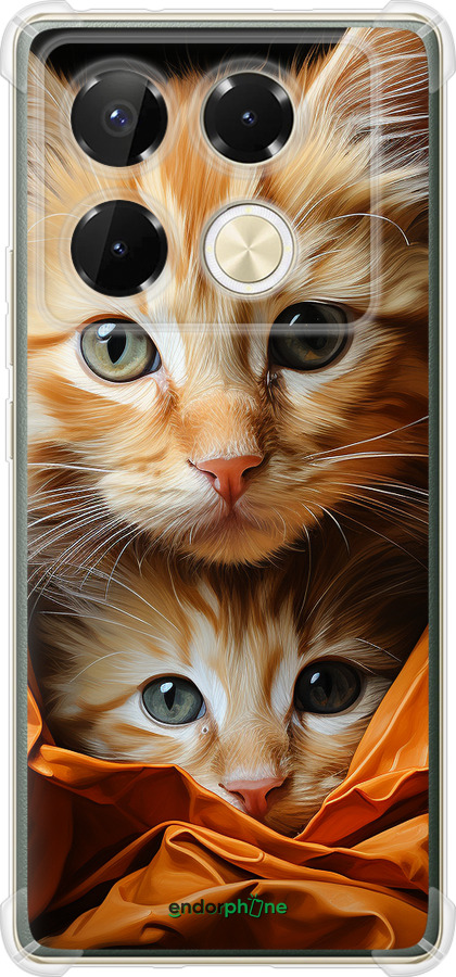 Силикон с усиленными углами чехол Котики 2 для Infinix Note 40 Pro 4G - 5664sp-3691 изображение 