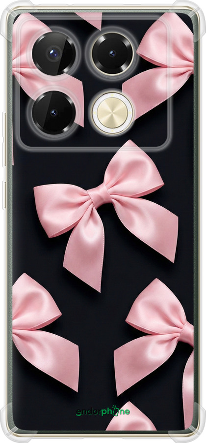 Силіконовий протиударний с посиленими кутами чехол Coquette Ribbons Dark Coquette для Infinix Note 40 Pro 4G - 6767sp-3691 изображение 