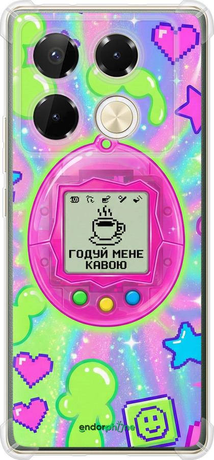 Силикон с усиленными углами чехол Y2K Aesthetic Retro Pet: Годуй мене кавою для Infinix Note 40 Pro 4G - 6784sp-3691 изображение 