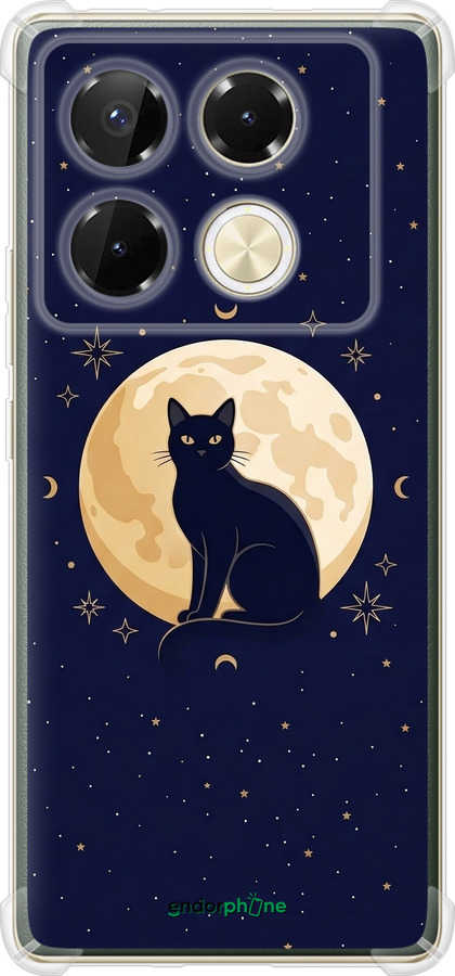 Силикон с усиленными углами чехол Cute Cat Celestial/Witchy для Infinix Note 40 Pro 4G - 6787sp-3691 изображение 
