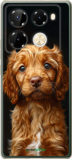 Силиконовый чехол Cocker spaniel на черном фоне для Infinix Note 40 Pro 4G - 6137u-3691 изображение 