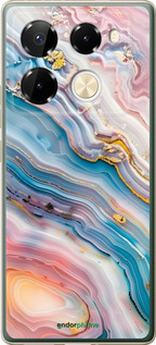 Силиконовый чехол Мрамор красивый для Infinix Note 40 Pro 4G - 6376u-3691 изображение 