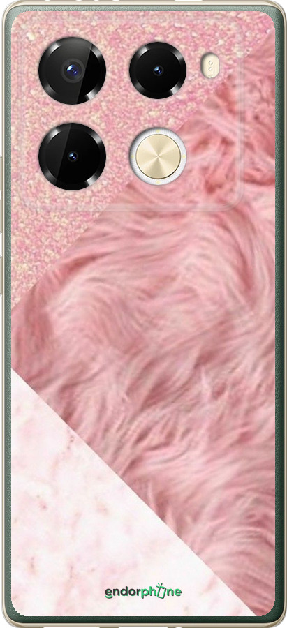 Силиконовый чехол Розовые текстуры для Infinix Note 40 Pro 4G - 4343u-3691 изображение 