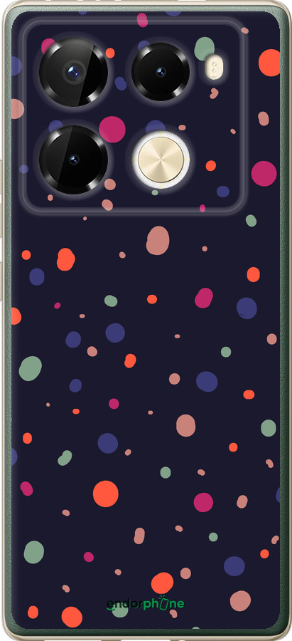 Силиконовый чехол Горошек v2 для Infinix Note 40 Pro 4G - 5599u-3691 изображение 