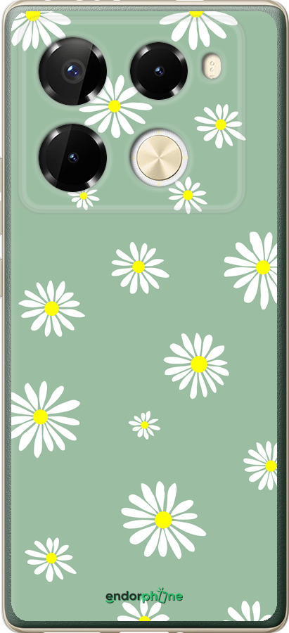 Силіконовий чехол Ромашки v4 для Infinix Note 40 Pro 4G - 5603u-3691 изображение 