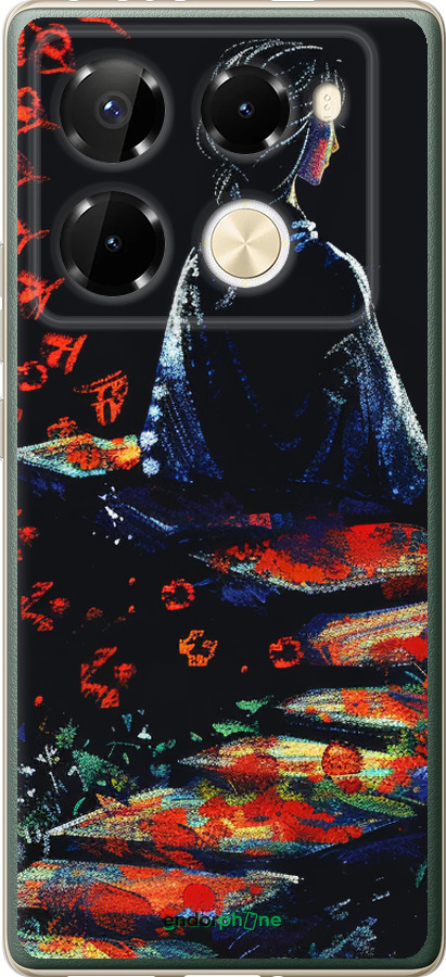 Силиконовый чехол Мечтательная девушка для Infinix Note 40 Pro 4G - 6042u-3691 изображение 