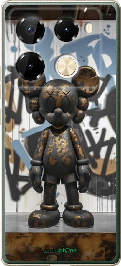 Силіконовий чехол Bronze kaws v2 для Infinix Note 40 Pro 4G - 6098u-3691 изображение 