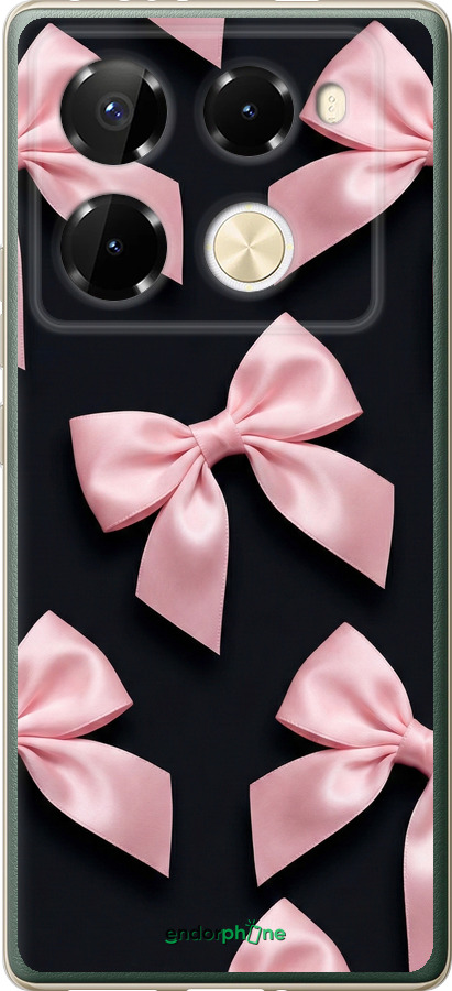 Силиконовый чехол Coquette Ribbons Dark Coquette для Infinix Note 40 Pro 4G - 6767u-3691 изображение 
