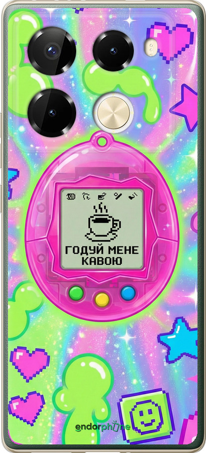 Силіконовий чехол Y2K Aesthetic Retro Pet: Годуй мене кавою для Infinix Note 40 Pro 4G - 6784u-3691 изображение 