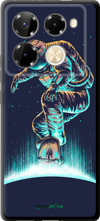 TPU чехол Космонавт на скейтборді для Infinix Note 40 PRO 5G - 4145b-3690 изображение 