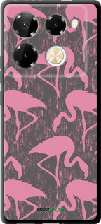 TPU чехол Vintage-Flamingos для Infinix Note 40 PRO 5G - 4171b-3690 изображение 